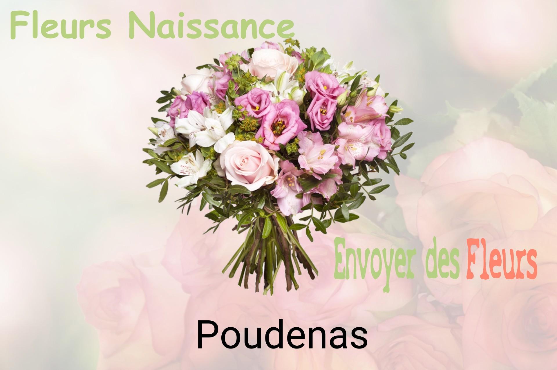 Bouquet de fleurs de naissance livré à Poudenas