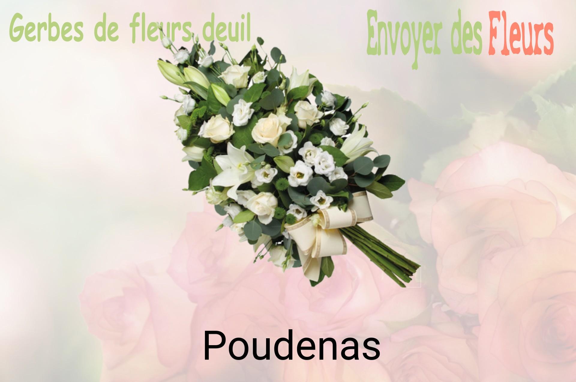 Gerbe de fleurs de deuil livrée à Poudenas